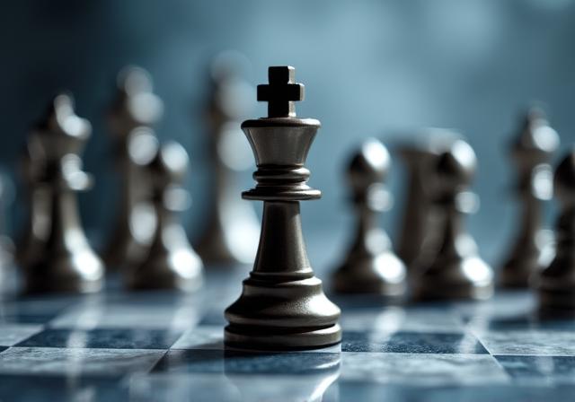 Concept de management al riscului cu piese de șah și diagrame